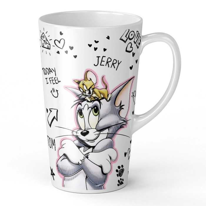 Ceramiczny kubek latte Tom & Jerry- produkt licencyjny