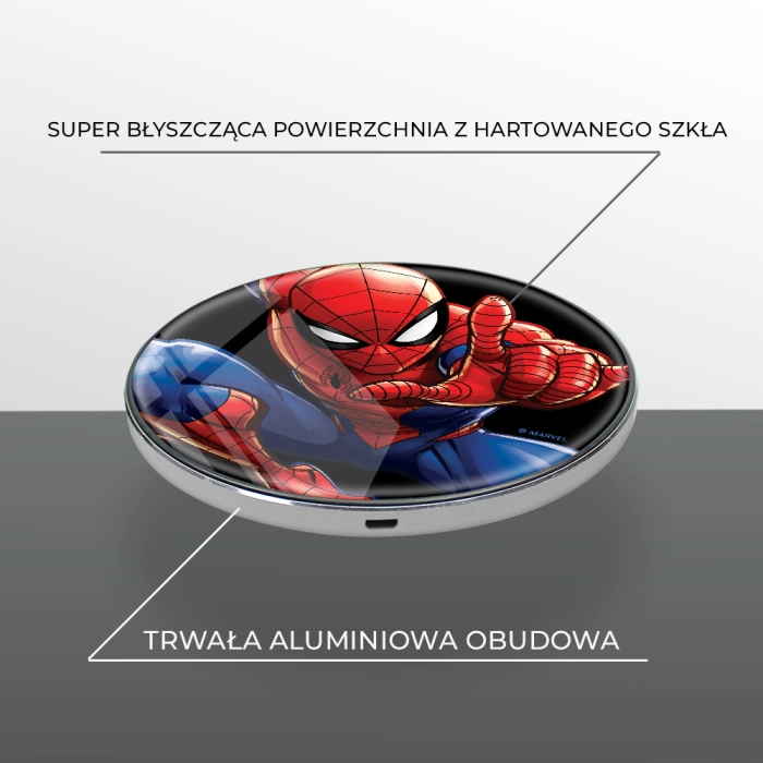 Ładowarka indukcyjna Spider Man Marvel - produkt licencyjny
