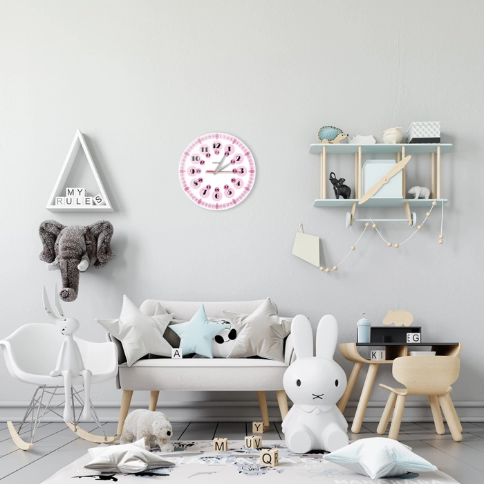 Educational wall clock 30.5 cm Babaco - Licensed product