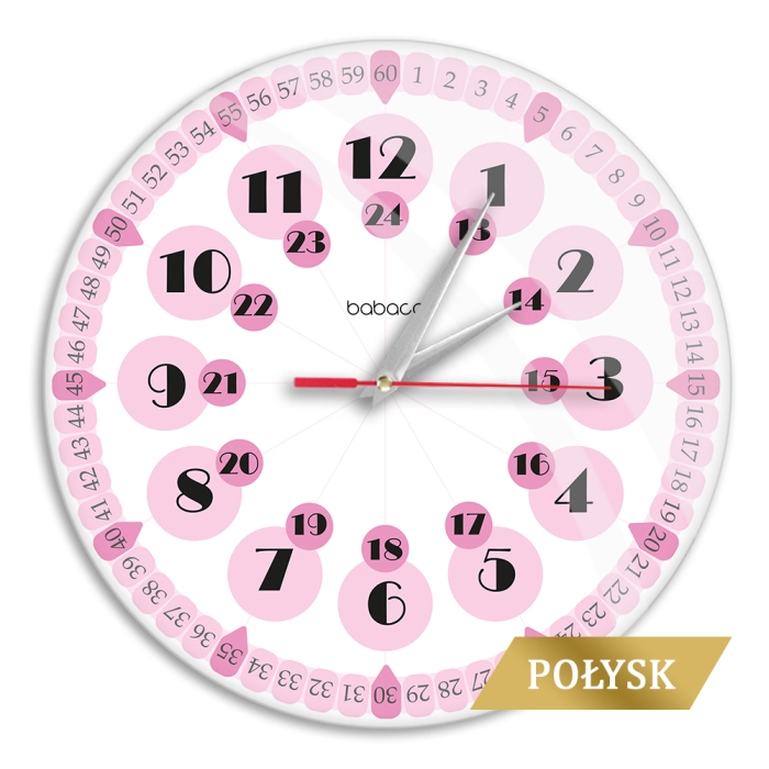 Educational wall clock 30.5 cm Babaco - Licensed product
