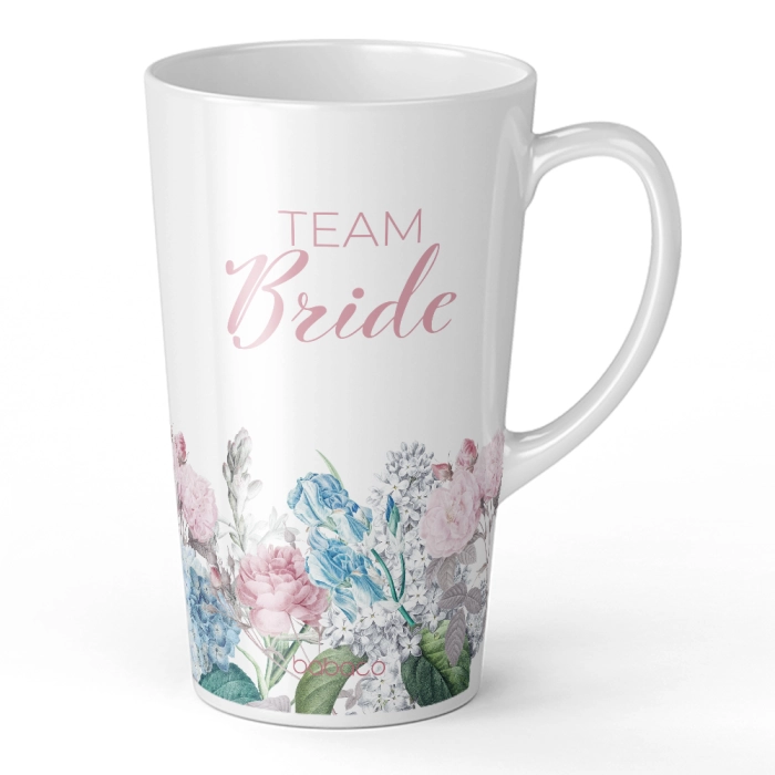 Ceramiczny kubek XL Latte na wieczór panieński - Team Bride