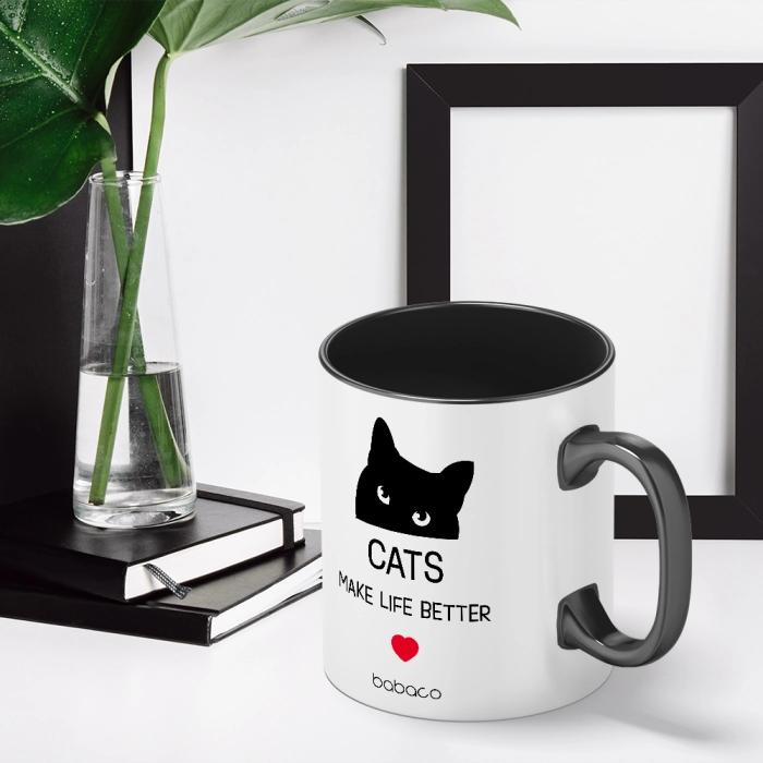 Ceramiczny kubek Cats make life better