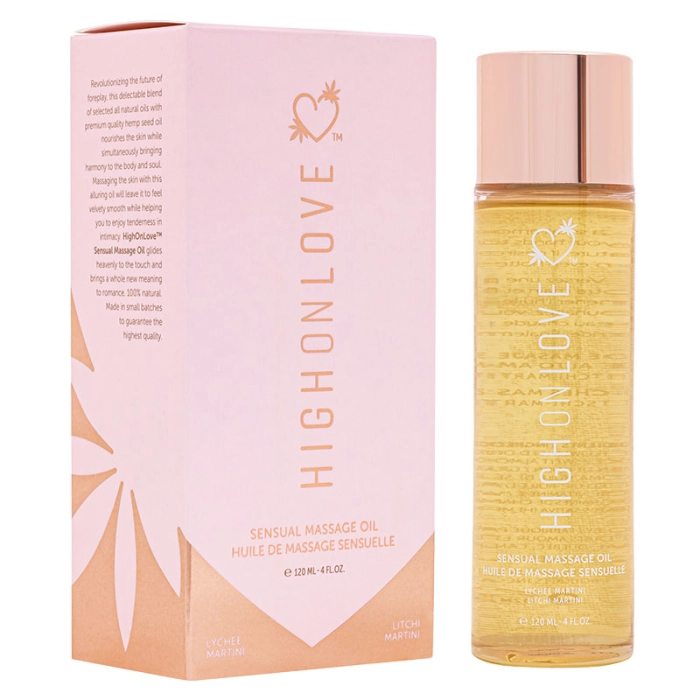 High On Love Sensualny olejek do masażu Strawberry and Champagne