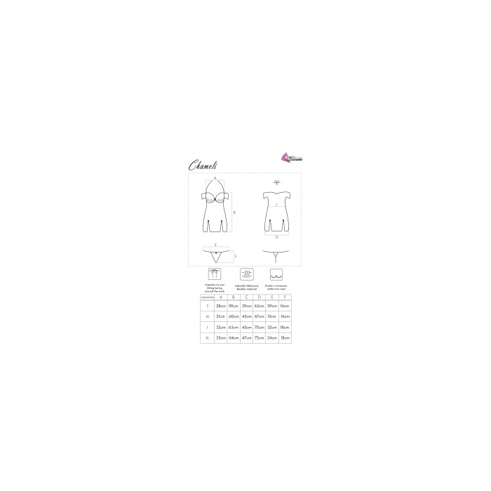 Dessous-Set Chemise + String Chameli - XL