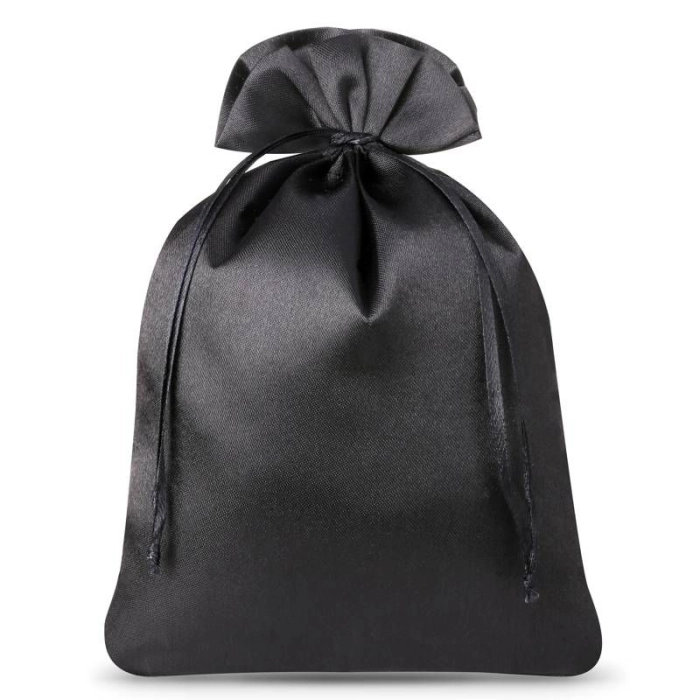 Satinbeutel 10 x 15 cm - schwarz