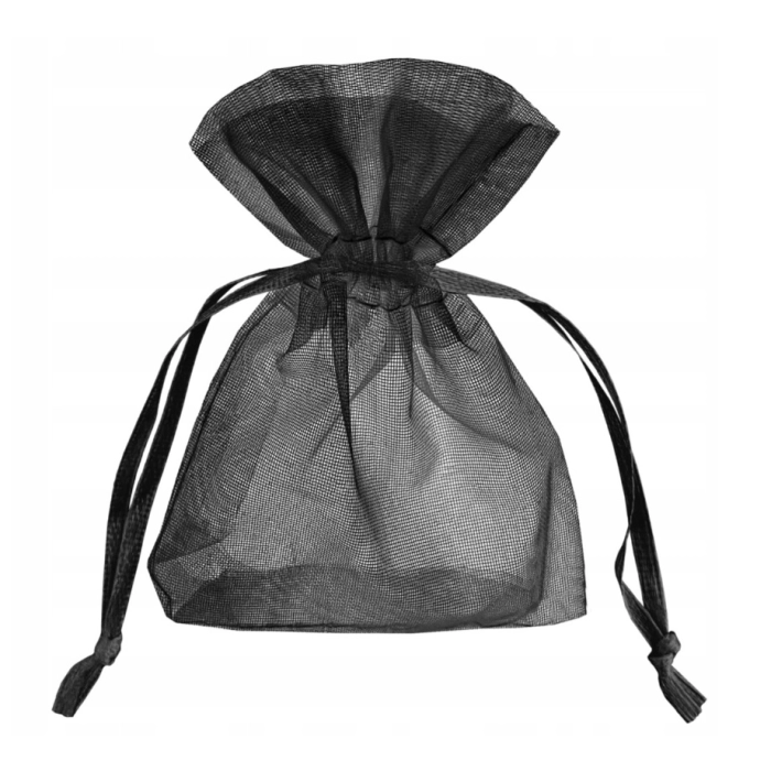 Organza táska 10 x 15 cm - Fekete