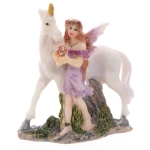 Waldfee-Figur mit Einhorn in Tasche