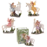 Waldfee-Figur mit Einhorn in Tasche