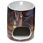 Oil burner Cat with a candle by Lisa Parker