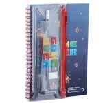 School set - equipped with pencil case + notebook, Game Over