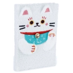 Pluszowy zestaw - piórnik + zeszyt Maneki Neko Kot Szczęścia