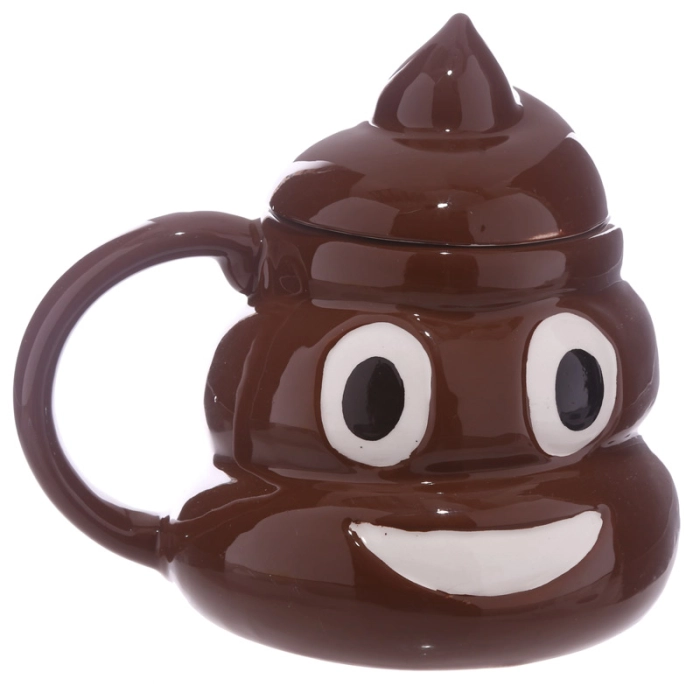 Ceramiczny kubek kupa z pokrywką