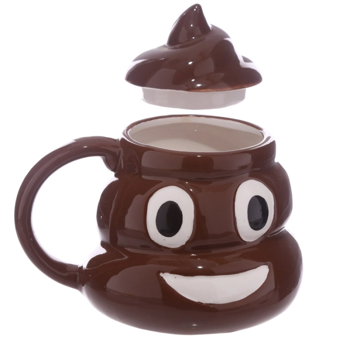 Ceramiczny kubek kupa z pokrywką