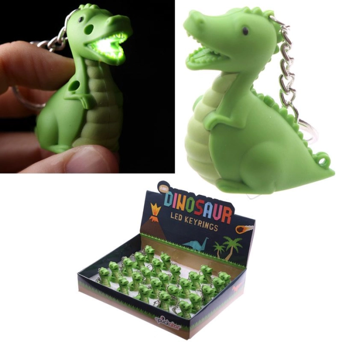 Brelok dinozaur z dźwiękiem i LED