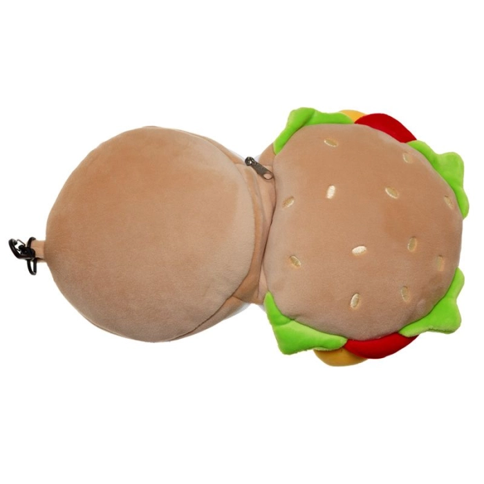 Pluszowa poduszka podróżna i maska ​​na oczy Hamburger