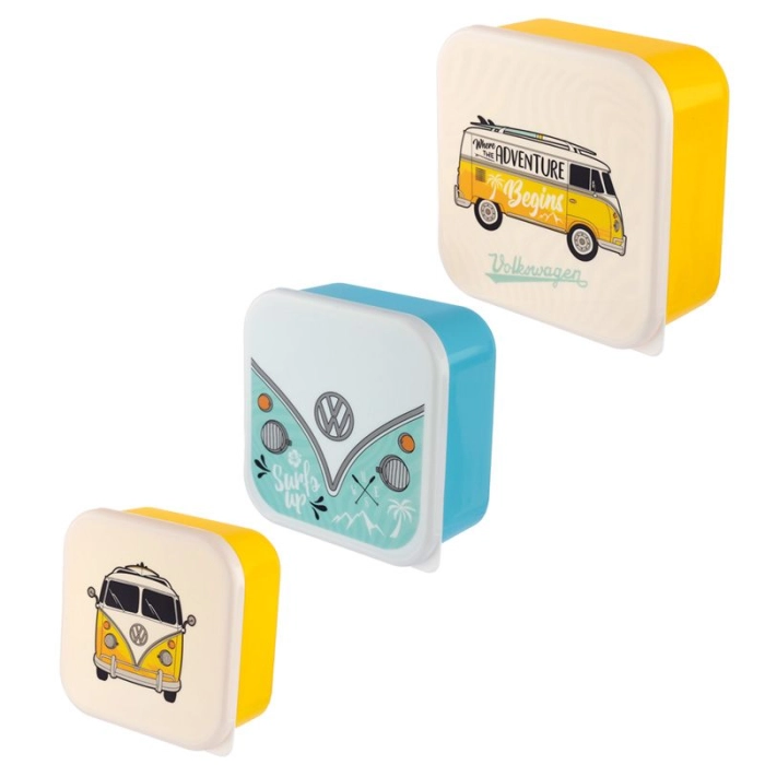 Satz von 3 VWT1 Bus Surf Adventure Frühstücksboxen