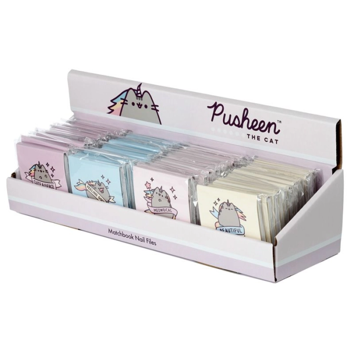 Zestaw 6 pilniczków do paznokci - Kot Pusheen Jednorożec