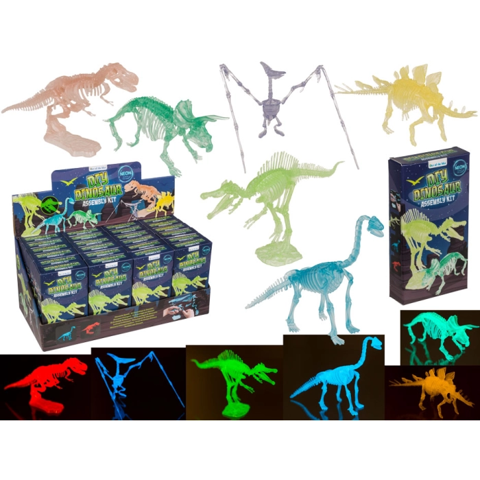 Dinosaurierskelett zum Falten - leuchtet im Dunkeln