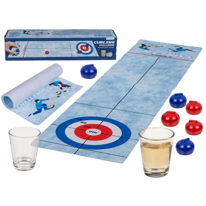 Gra imprezowa z kieliszkami - Curling challenge