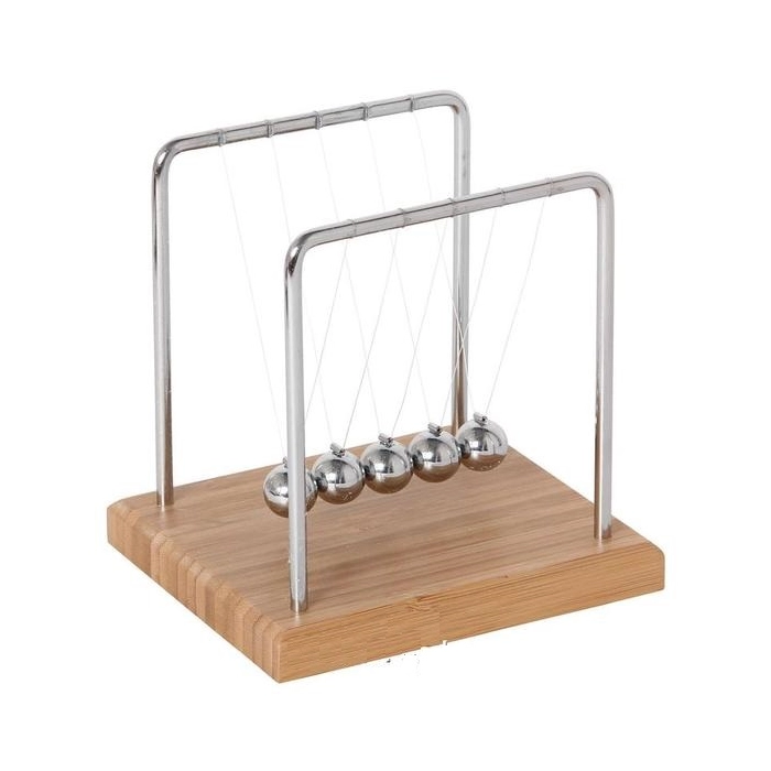 Kulki Newtona - 14 cm podstawa bambus