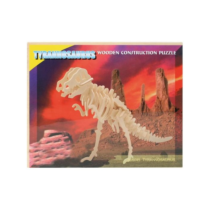 Drewniane puzzle 3D - dinozaury