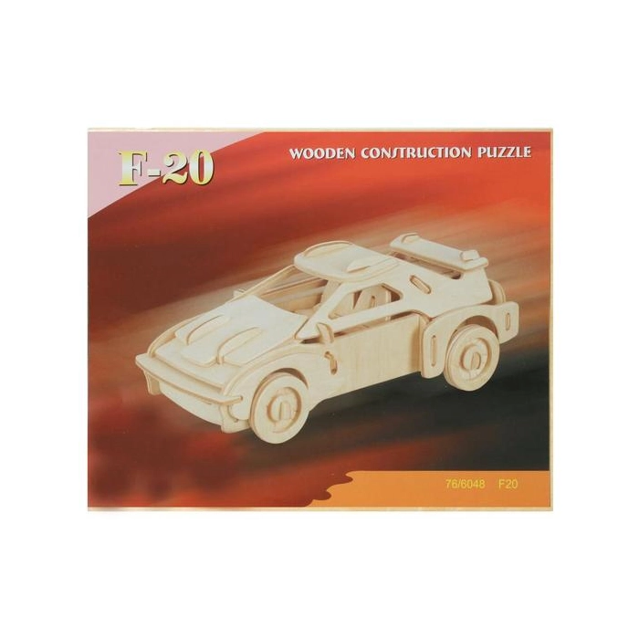 Drewniane puzzle 3D - samochód