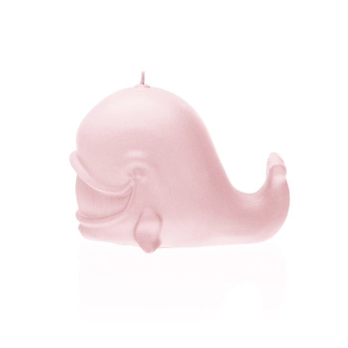 Whale Candle - Pearl Light Pink