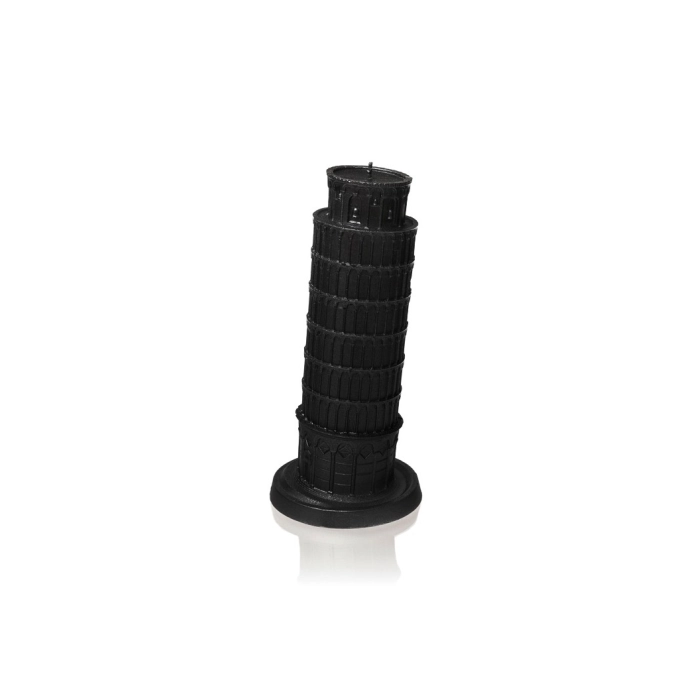 XXL Tower of Pisa Candle - Metallic Black