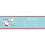 Zaproszenie Hello Kitty - 3 urodzinki - 10 sztuk - PROMOCJA!!!