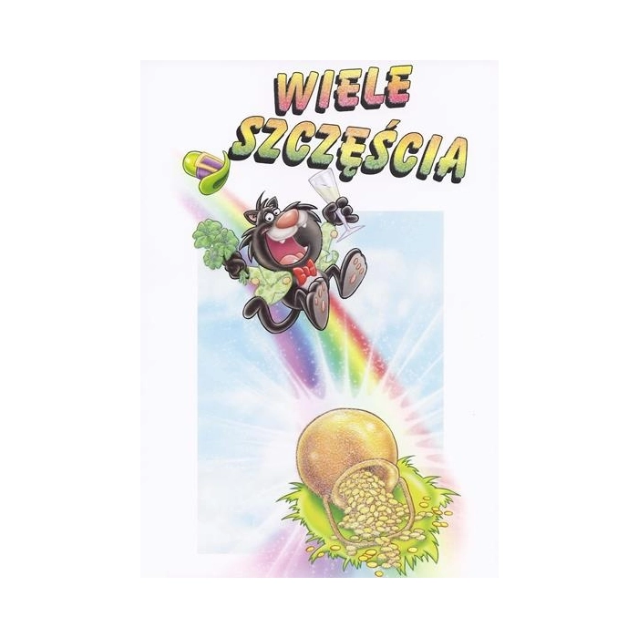 Karnet okolicznościowy z kopertą - Wiele Szczęścia