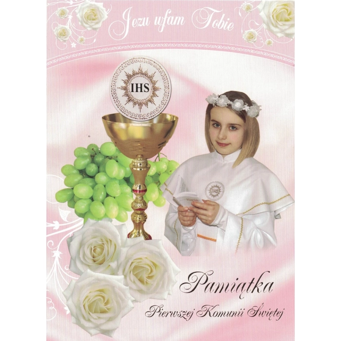 Karnet Komunia dziewczynka 22 X 15 - SUPER PROMOCJA
