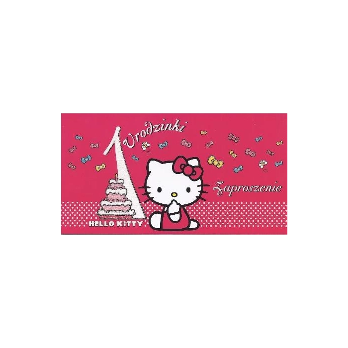 Zaproszenie Hello Kitty - 10 sztuk
