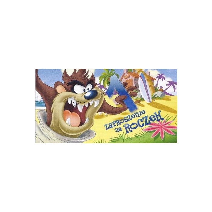 Zaproszenie Looney Tunes - 1 urodzinki - 10 sztuk - PROMOCJA!!!