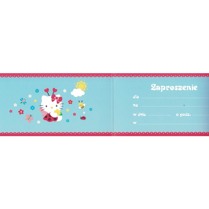Zaproszenie Hello Kitty 10 sztuk