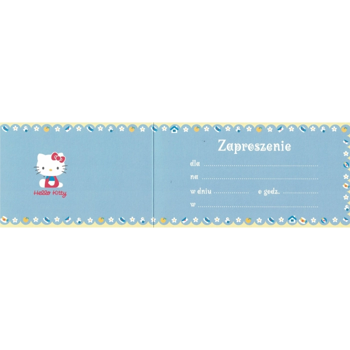 Zaproszenie Hello Kitty - Urodzinki - 10 sztuk - PROMOCJA!!!