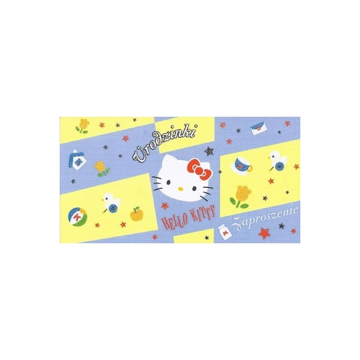Zaproszenie Hello Kitty - Urodzinki - 10 sztuk - PROMOCJA!!!