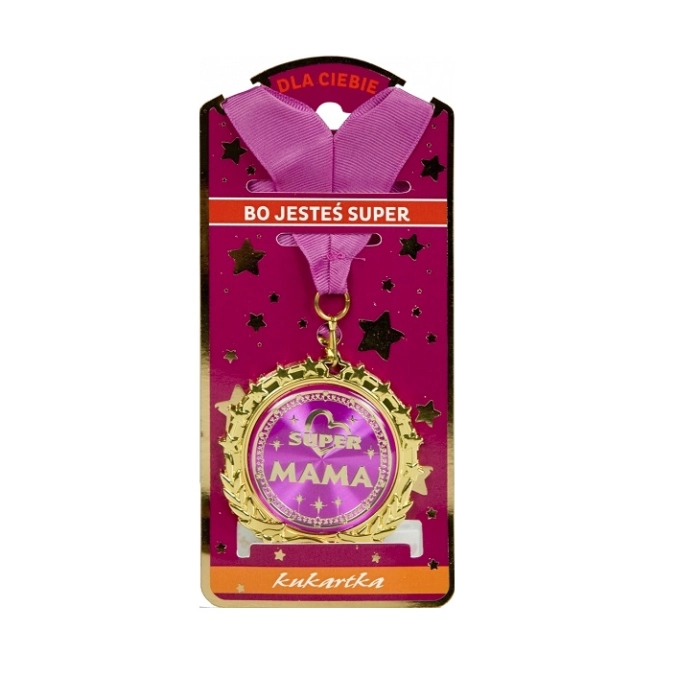 Złoty medal (metalowy) Super Mama