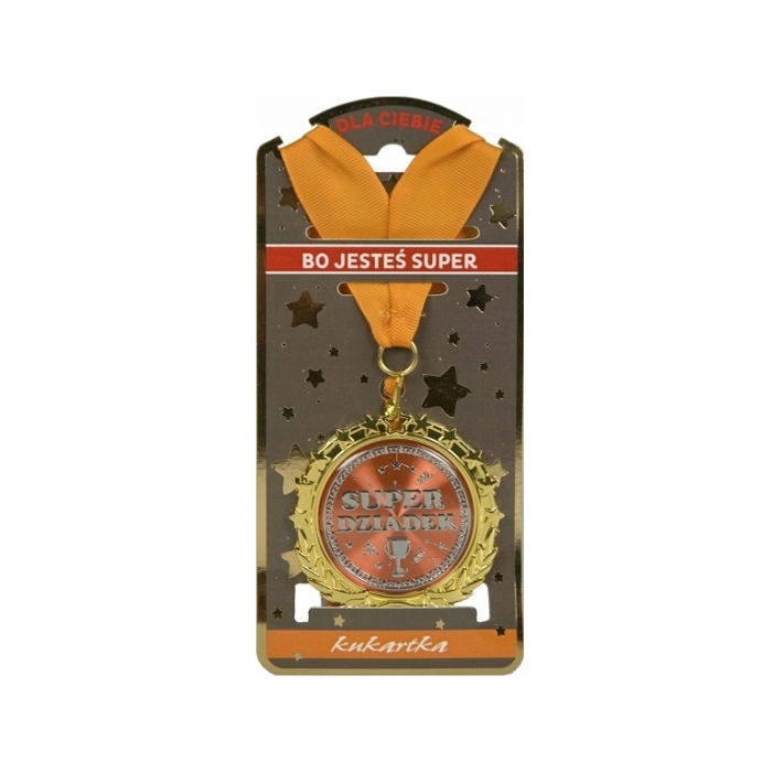 Złoty medal (metalowy) Super Dziadek