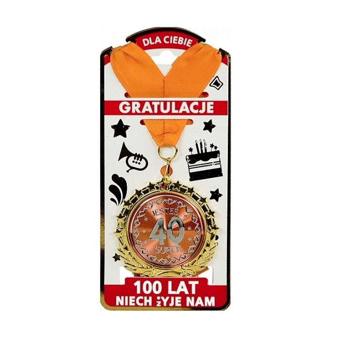 Złoty medal (metalowy) Jesteś Super 40