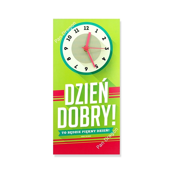 Nástěnné hodiny - Dobré ráno! Bude krásný den!