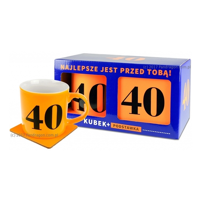 Kubek neon z podstawką - 40
