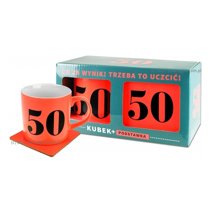 Kubek neon z podstawką - 50