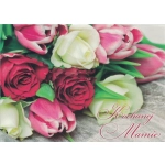 Prianie ku Dňu matiek s obálkou - ruže, tulipány