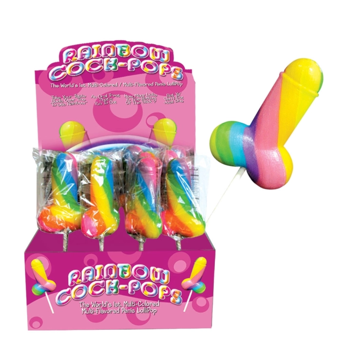 Sexy lizak tęczowy penisek