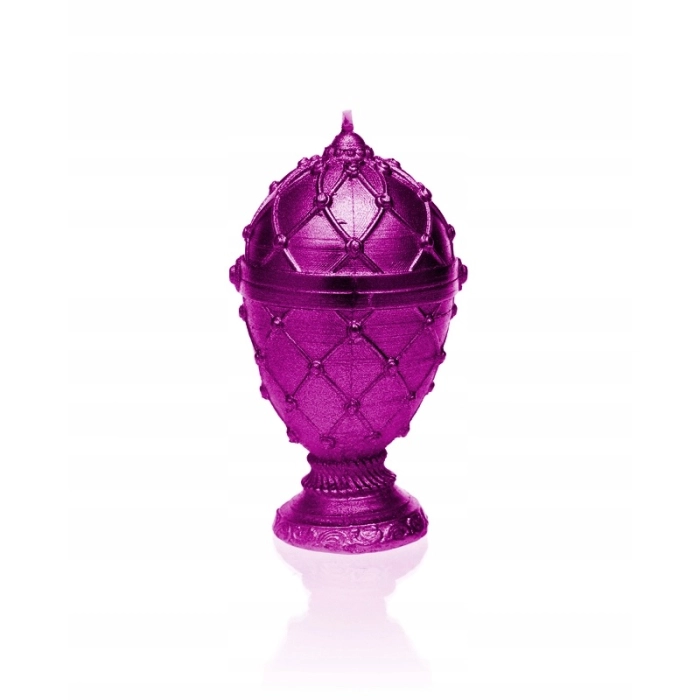 Faberge egg candle small pink metallic - last pieces
