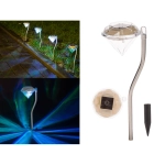Lampa Solarna Ogrodowa "Diament" z kolorowymi LED 4 szt.
