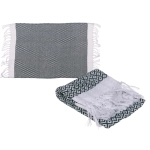 Ręcznik fouta zielono-biały 45x70 cm