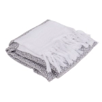 Ręcznik fouta szaro-biały 80x170 cm