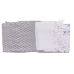 Ręcznik fouta szaro-biały 80x170 cm