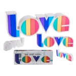 Tęczowy napis LOVE LED